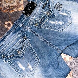 y2k MISS ME low rise capri jeans